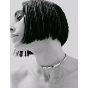 Eddie Borgo Thin Safety Chain Choker Necklace In White Gold NWT